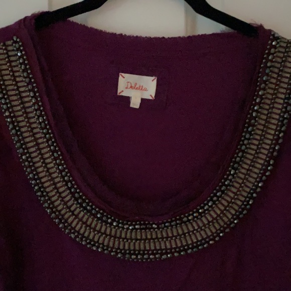 Deletta beaded scoop neck top - Picture 2 of 3